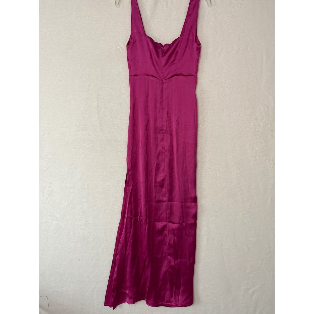 Princess Polly Lynsey Midi Dress Magenta Pink Satin Sweetheart Neck US 0 NEW - Picture 5 of 6